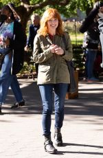 JULIANNE MOOR on the Set of Sharper at Washington Square Park in New York 09/29/2021