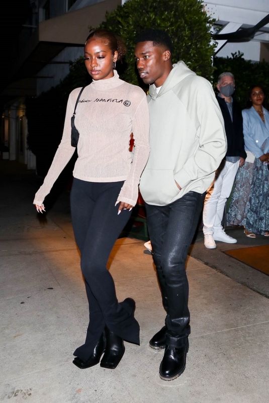 JUSTINE SKYE and Giveon at Giorgio Baldi in Santa Monica 09/03/2021