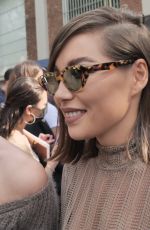 KARINA NIGAY Arrives at Fendi Fashion Show in Milan 09/22/2021