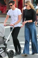 KARLIE KLOSS and Joshua Kushner Out with Their Baby at Washington Square Park in New York 09/11/2021