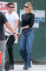 KARLIE KLOSS and Joshua Kushner Out with Their Baby at Washington Square Park in New York 09/11/2021