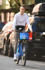 KATE BOCK Rides a Citi Bike Out in New York 09/20/2021