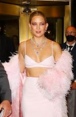 KATE HUDSON Leaves Carlyle Hotel in New York 09/13/2021