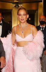KATE HUDSON Leaves Carlyle Hotel in New York 09/13/2021
