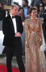 KATE MIDDLETON at No Time to Die Premiere in London 09/28/2021