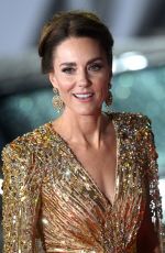 KATE MIDDLETON at No Time to Die Premiere in London 09/28/2021