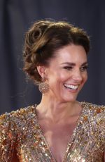 KATE MIDDLETON at No Time to Die Premiere in London 09/28/2021