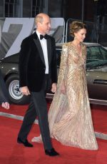 KATE MIDDLETON at No Time to Die Premiere in London 09/28/2021
