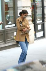 KATIE HOLMES Out for Her Dog in New York 09/17/2021