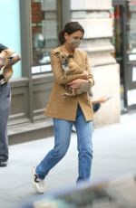 KATIE HOLMES Out for Her Dog in New York 09/17/2021