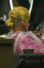 KATIE PRICE Getting Her Hair Extensions Done in Istanbul 09/23/2021
