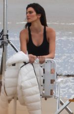 KENDALL JENNER at a Photoshoot on the Beach in Malibu 09/03/2021