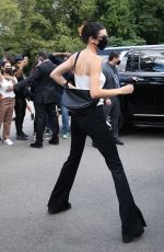 KENDALL JENNER Leaves Michael Kors Show in Central Park at New York Fashion Week 09/10/2021