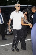 KOURTNEY KARDASHIAN and Travis Barker Arrives at Their Hotel in New York 09/13/2021