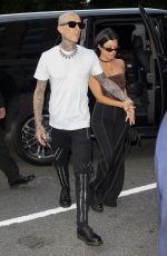 KOURTNEY KARDASHIAN and Travis Barker Arrives at Their Hotel in New York 09/13/2021