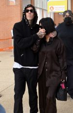 KOURTNEY KARDASHIAN and Travis Barker at Venice Aereoport 08/31/2021