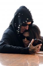KOURTNEY KARDASHIAN and Travis Barker at Venice Aereoport 08/31/2021