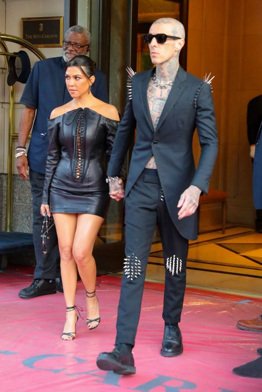 KOURTNEY KARDASHIAN and Travis Barker Heading to MTV VMAs in New York 09/12/2021