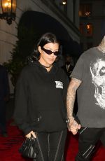 KOURTNEY KARDASHIAN and Travis Barker Leaves Their Hotel in New York 09/13/2021