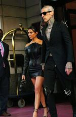 KOURTNEY KARDASHIAN and Travis Barker Leavez Ritz Carlton Hotel in New York 09/12/2021