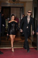 KOURTNEY KARDASHIAN and Travis Barker Leavez Ritz Carlton Hotel in New York 09/12/2021