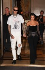 KOURTNEY KARDASHIAN and Travis Barker Night Out in New York 09/11/2021