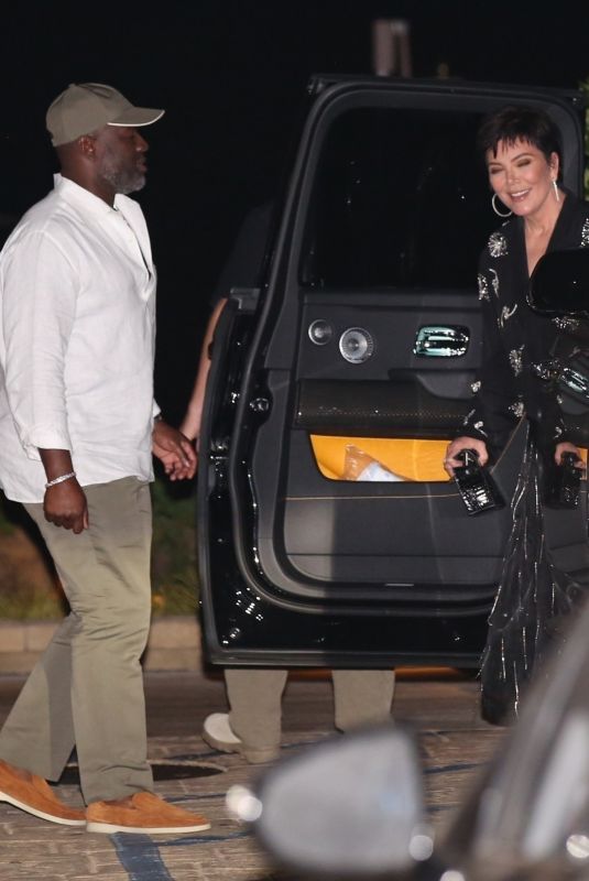 KRIS JENNER and Corey Gamble at Nobu in Malibu 09/20/2021