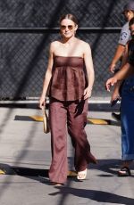 KRISTEN BELL Arrives at Jimmy Kimmel Live in Hollywood 09/10/2021