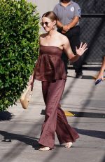 KRISTEN BELL Arrives at Jimmy Kimmel Live in Hollywood 09/10/2021