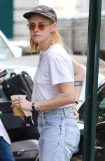 KRISTEN STEWART and DYLAN MEYER Out for Iced Coffee in New York 09/11/2021