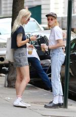 KRISTEN STEWART and DYLAN MEYER Out for Iced Coffee in New York 09/11/2021