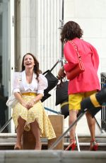 KRISTIN DAVIS and NICOLE ARI PARKER on the Set of And Just Like That in New York 08/31/2021