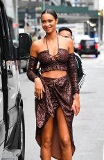 LAIS RIBEIRO Arrives at Revolve Event at New York Fashion Week 09/09/2021