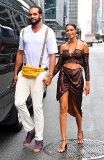 LAIS RIBEIRO Arrives at Revolve Event at New York Fashion Week 09/09/2021