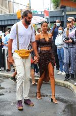 LAIS RIBEIRO Arrives at Revolve Gallery in New York 09/09/2021