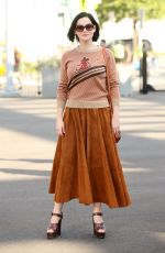 LEIGH LEZARK Arrives at Coach Fashion Show in New York 09/10/2021