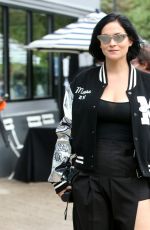 LEIGH LEZARK Arrives at Monse Resort Show at New York Fashion Week 09/09/2021