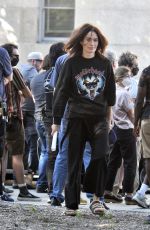 LENA HEADEY on the Set of The White House Plumbers in Washington D.C. 09/27/2021
