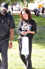 LENA HEADEY on the Set of The White House Plumbers in Washington D.C. 09/27/2021