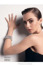 LILY COLLINS for Harper