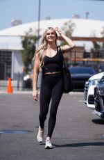 LINDSAY ARNOLD Arrives at DWTS Rehearsal in Los Angeles 09/07/2021