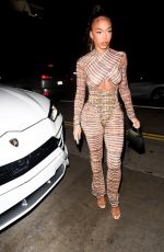 LORI HARVEY Arrives at Catch LA in West Hollywood 09/17/2021