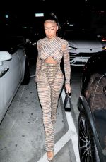 LORI HARVEY Arrives at Catch LA in West Hollywood 09/17/2021