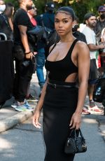 LORI HARVEY Arrives at Michael Kors Show at New York Fashion Week 09/10/2021