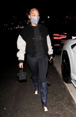 LORI HARVEY Leaves Dinner with Her Father Steve Harvey and Family in Malibu 09/03/2021