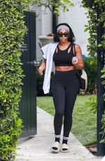 LORI HARVEY Leaves Pilates Class in West Hollywood 09/02/2021