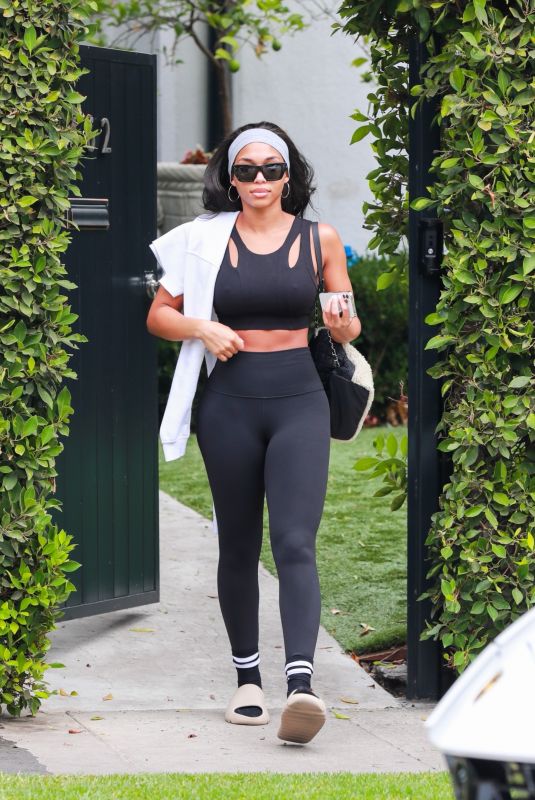 LORI HARVEY Leaves Pilates Class in West Hollywood 09/02/2021