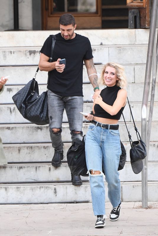 LUCREZIA LANDO Arrives at Dancing With The Stars Rehersal in Rome 09/27/2021