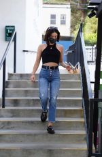 LUCY HALE Dropping Her Dog at Daycare in Studio City 09/20/2021