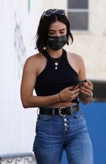 LUCY HALE Dropping Her Dog at Daycare in Studio City 09/20/2021